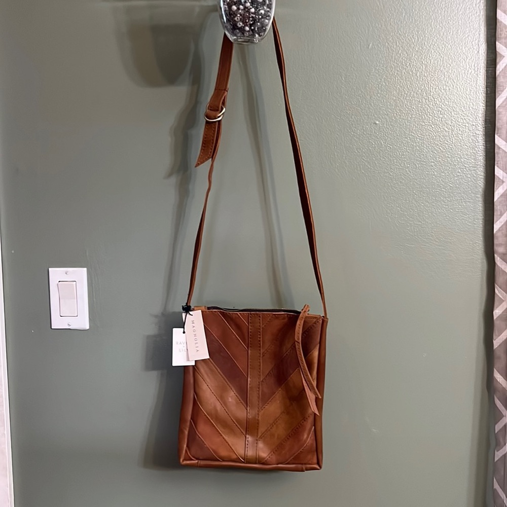 Brown leather crossbody purse from Magnolia. New with tags